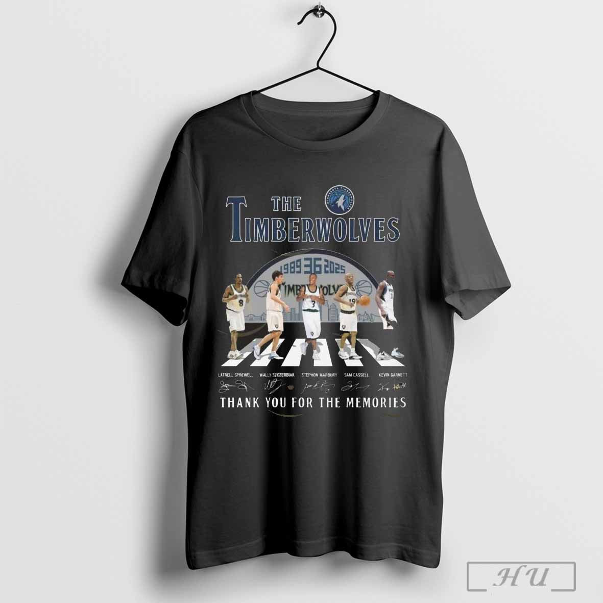 The Minnesota Timberwolves 1989 2025 Signature Thank You For The Memories Walking T Shirt Hoodie, Sweatshirt