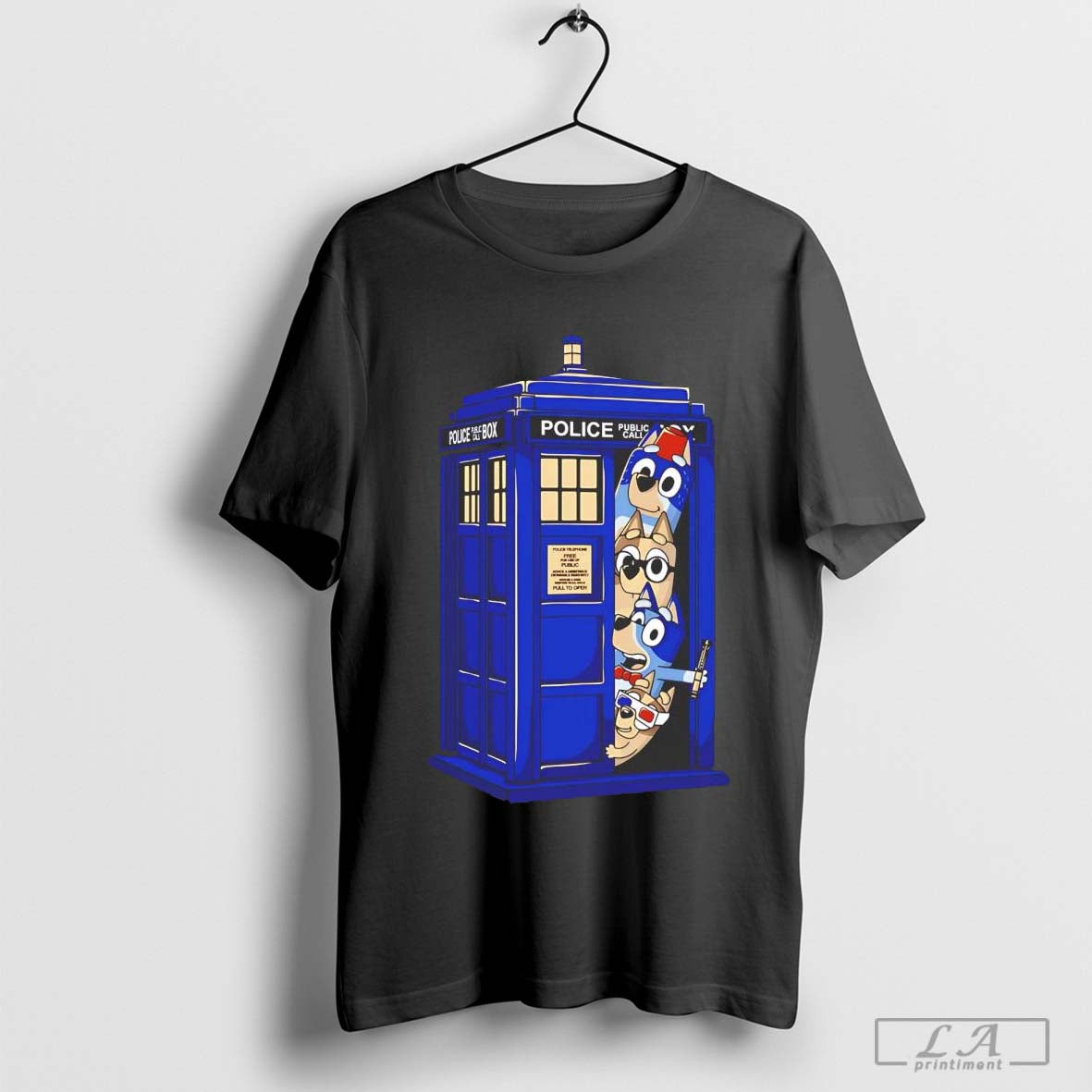 The Heeler family in a TARDIS family of Dogtors T-Shirt Hoodie, Sweatshirt | CoreVibeTees.com
