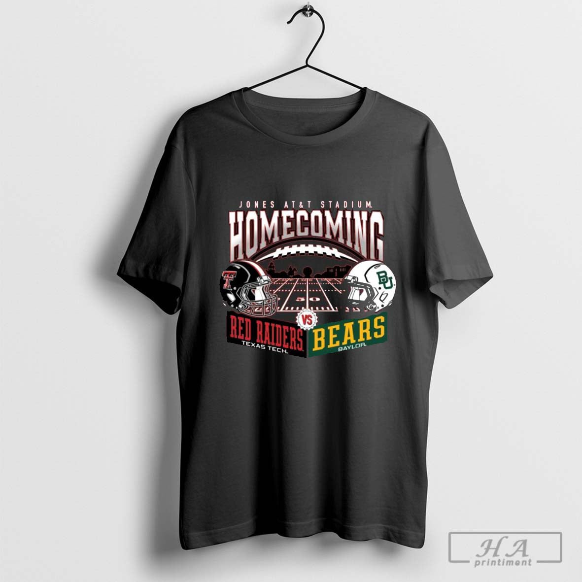 Texas Tech Red Raiders Vs Baylor Bears Helmet Jones AT&amp;T Stadium Homecoming 2024 T-shirt Hoodie, Sweatshirt