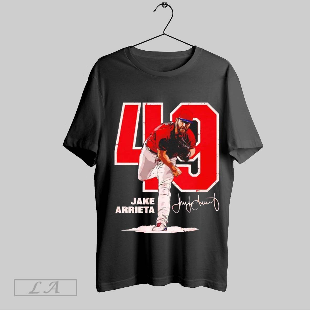 Top Jake Arrieta 49 Philadelphia Outline Baseball Signatur Sweatshirt T Shirt Hoodie | CoreVibeTees.com