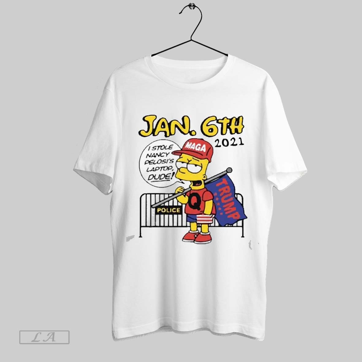 Top Bart Simpson Jan 6th 2021 I Stole Nancy Pelosis Patop Dude Police Sweatshirt T Shirt Hoodie | CoreVibeTees.com
