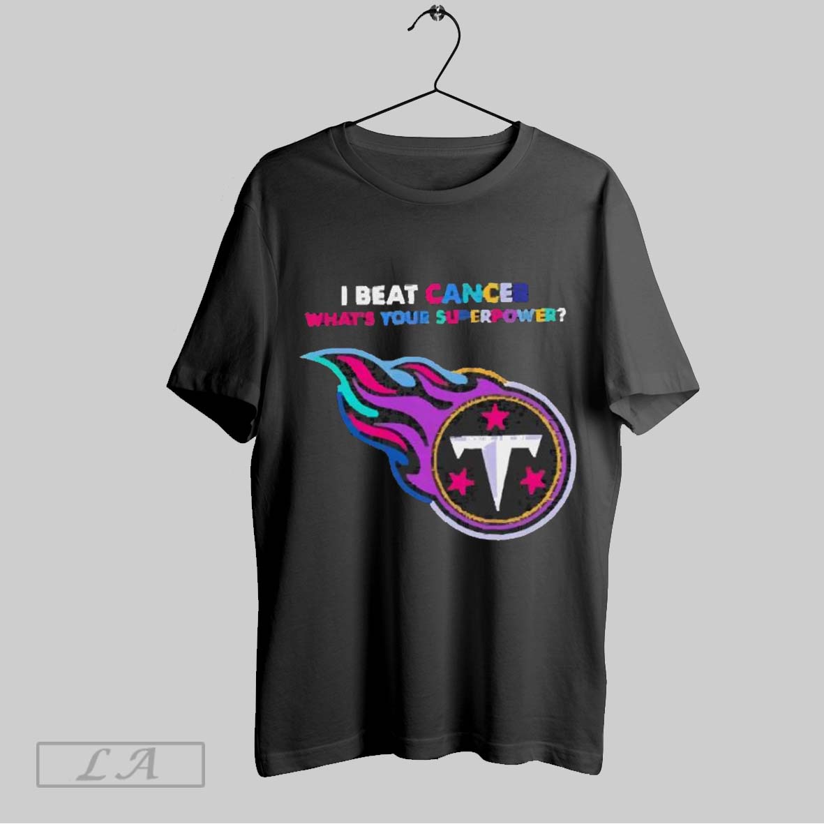 Top I Beat Cancer Whats Your Superpower Tennessee Titans 2025 Sweatshirt T Shirt Hoodie | CoreVibeTees.com