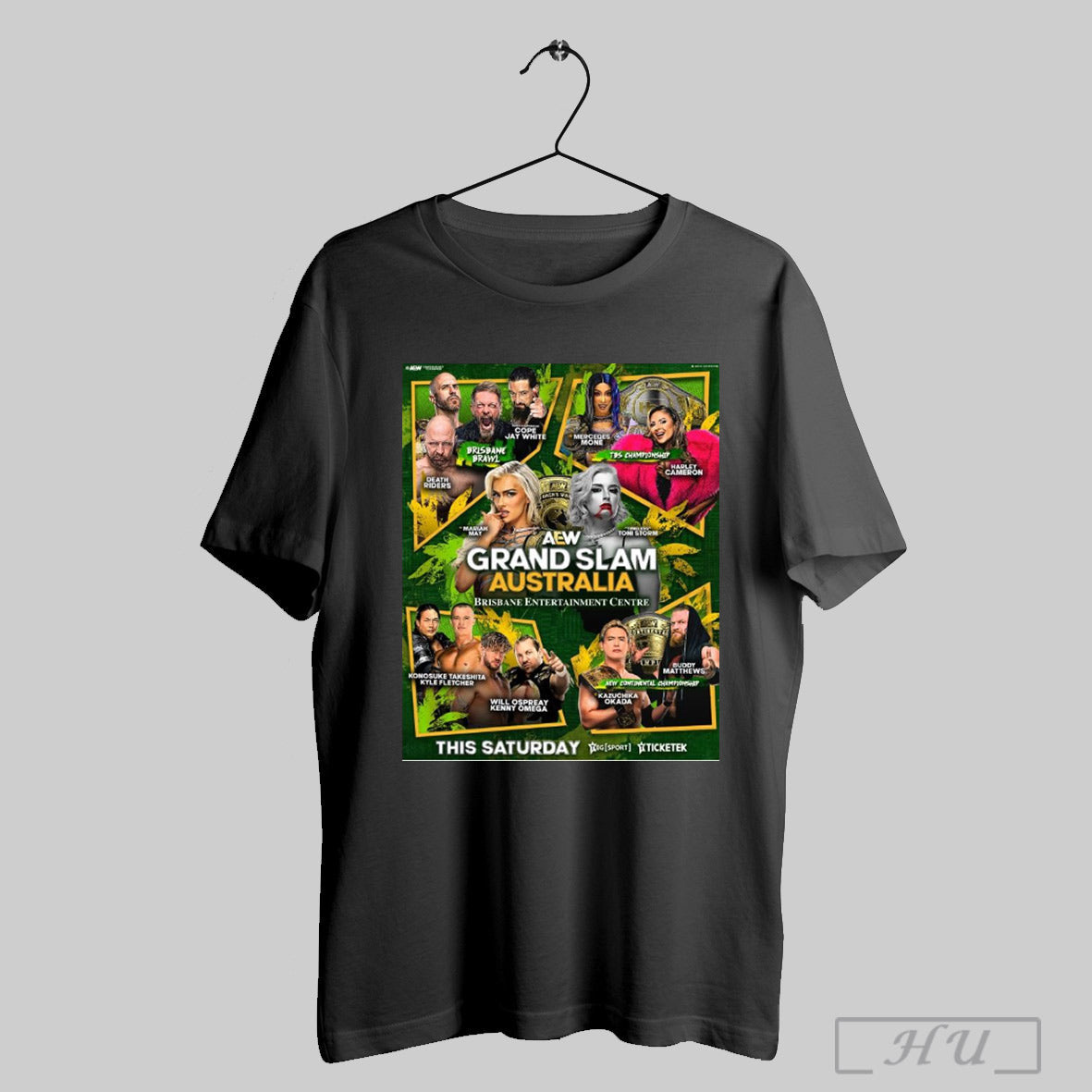 Trendy Aew Grand Slam Australia Brisbane Entertainment Centre Mariah Toni Storm Brisbane Brawl Tbs Championship Poster T...