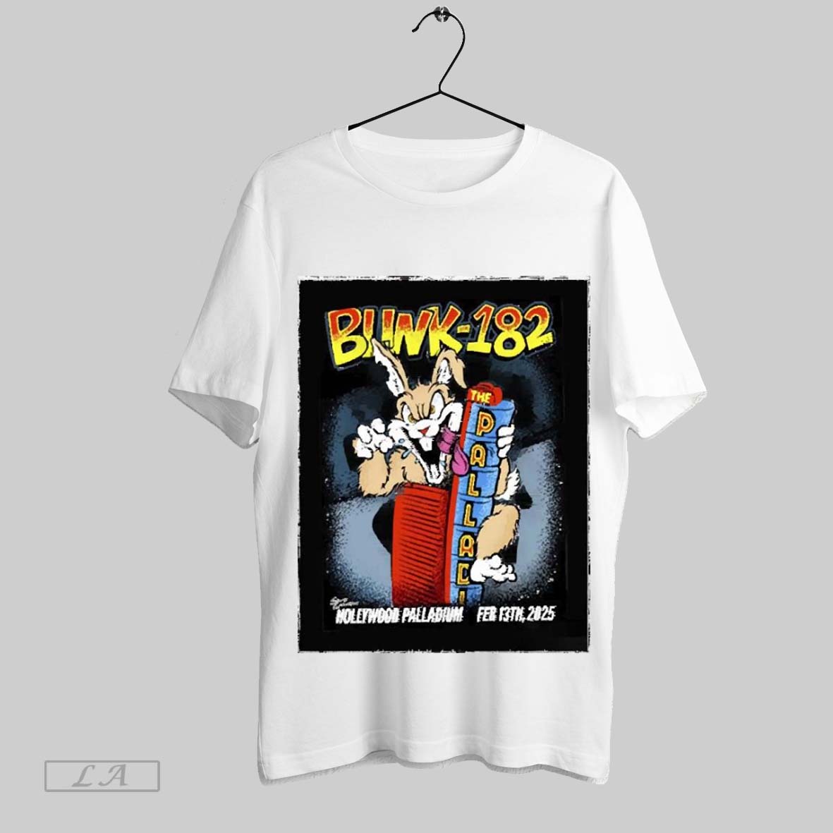 Top Blink 182 Gig Poster For Show In Los Angeles California At Hollywood Palladium On Feb 13 2025 Poster Sweatshirt T...