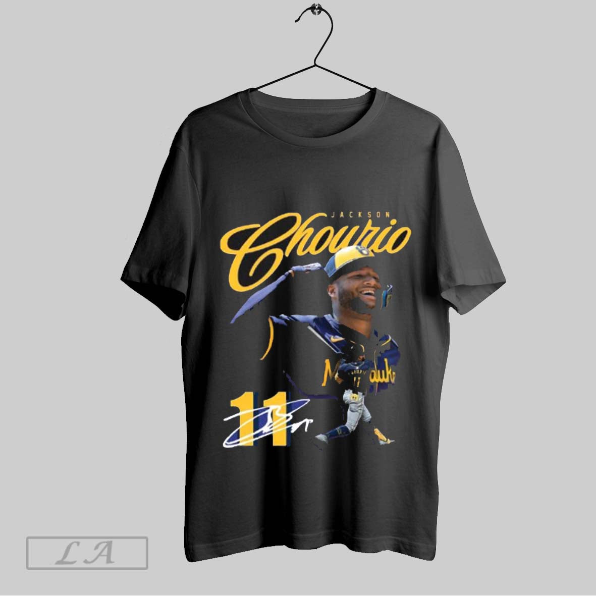 Top Jackson Chourio 11 Milwaukee Opening Day Terrace Signature Sweatshirt T Shirt Hoodie | CoreVibeTees.com