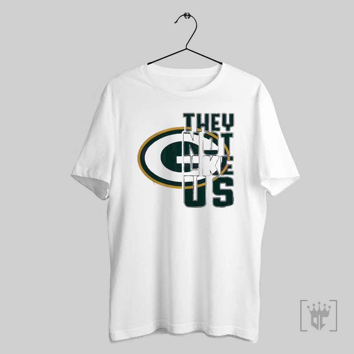 They Not Like Us Green Bay Packers Logo Football T Shirt Hoodie, Sweatshirt | CoreVibeTees.com