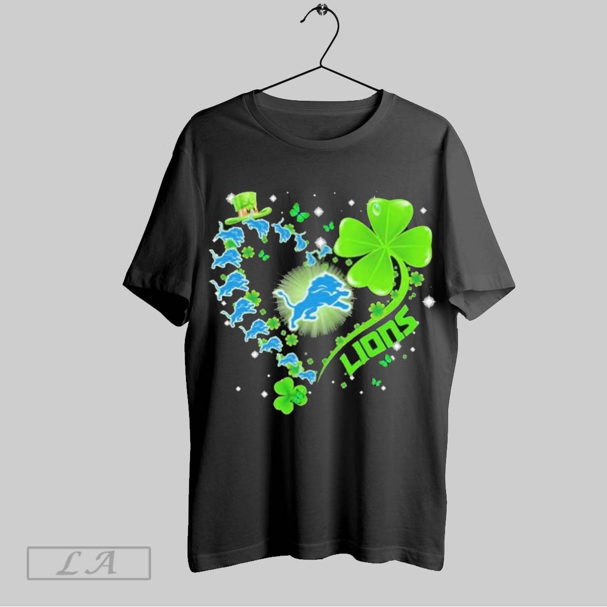 Top Detroit Lions St Patricks Day Heart Unisex Sweatshirt T Shirt Hoodie | CoreVibeTees.com