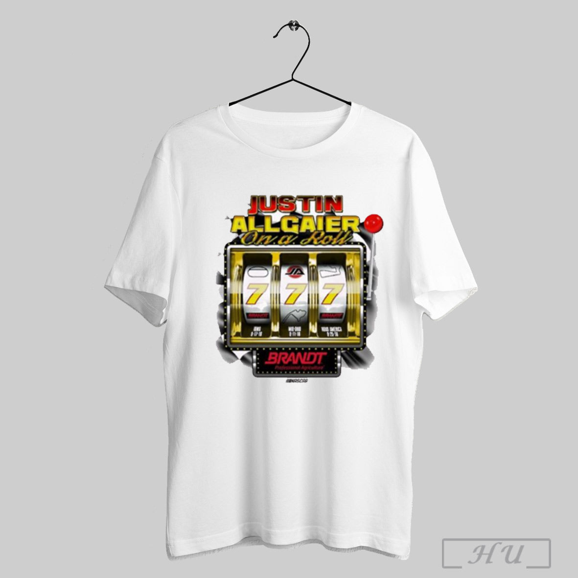 Trendy Justin Allgaier Jr Motorsports Official Team Apparel White 2018 Nascar Xfinity Series Road America Winner Shirt...