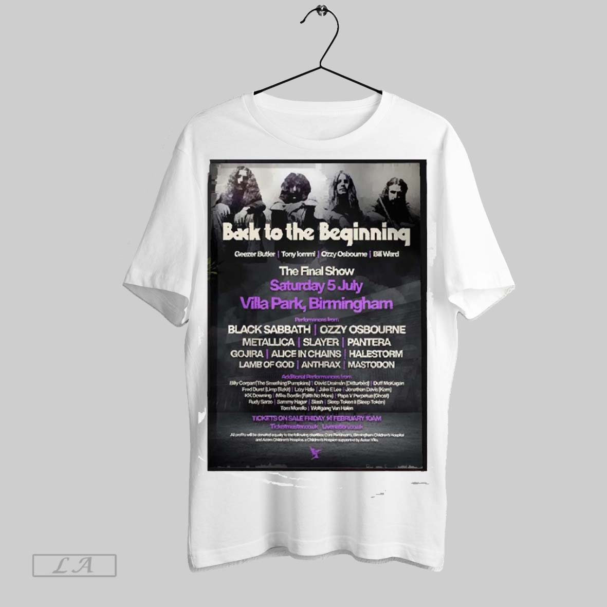 Top Back To The Beginning The Final Show Poster For Villa Park On Birmingham On Saturday 5th July 2025 Poste Unisex...