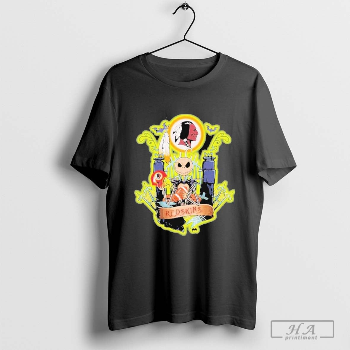 Top Jack Skellington Redskins Halloween 2024 T-shirt Hoodie, Sweatshirt | CoreVibeTees.com