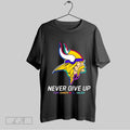 Top Minnesota Vikings Never Give Up Fight Cancer In All Color Sweatshirt T Shirt Hoodie | CoreVibeTees.com