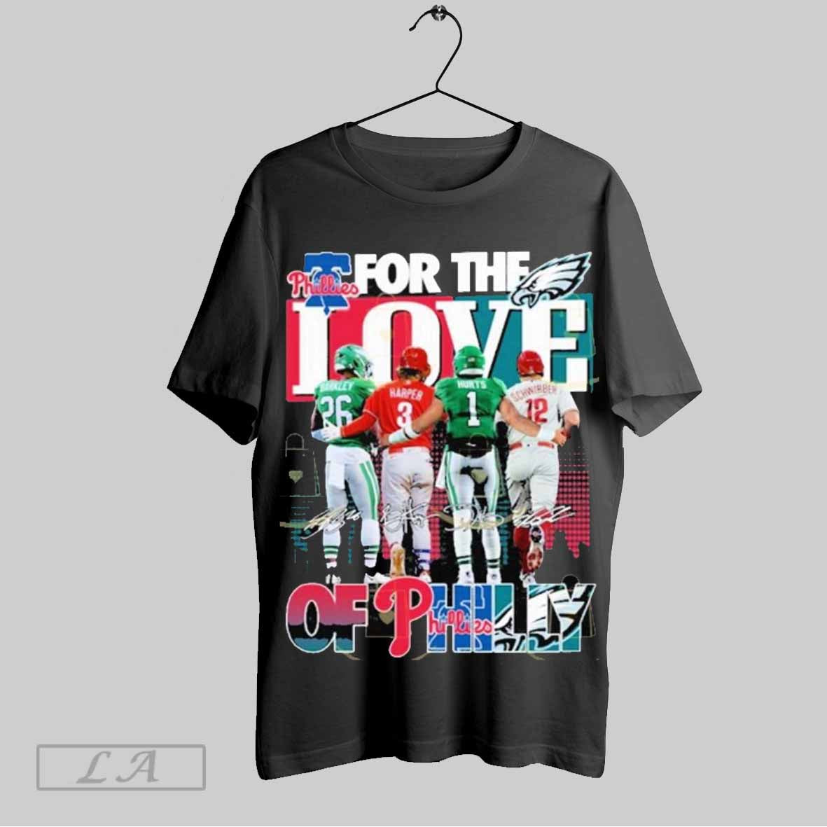 Top For The Love Of Philly Signature Team Player T-Shirts, Hoodie, Sweatshirt | CoreVibeTees.com
