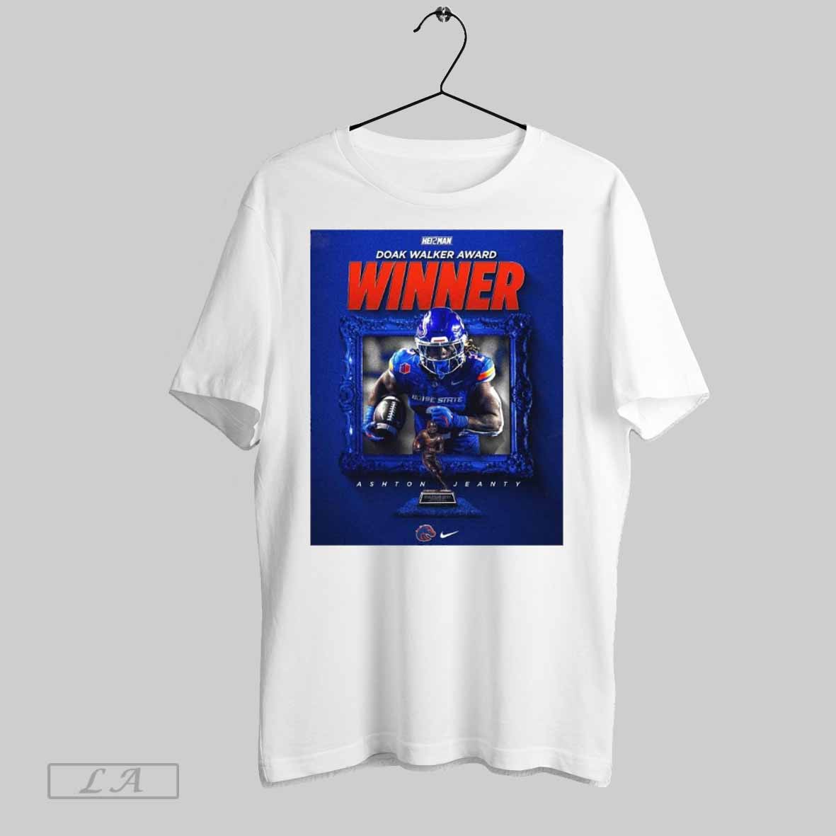 The Doak Walker Award Has Been Awarded To Ashton Jeanty Hei2man Boise State Poster T Shirt Hoodie, Sweatshirt