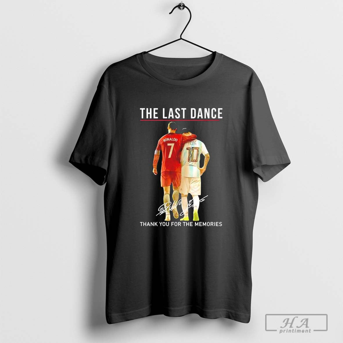 The Last Dance Messi and Ronaldo Thank You for the Memories Signatures Shirt Hoodie, Sweatshirt | CoreVibeTees.com