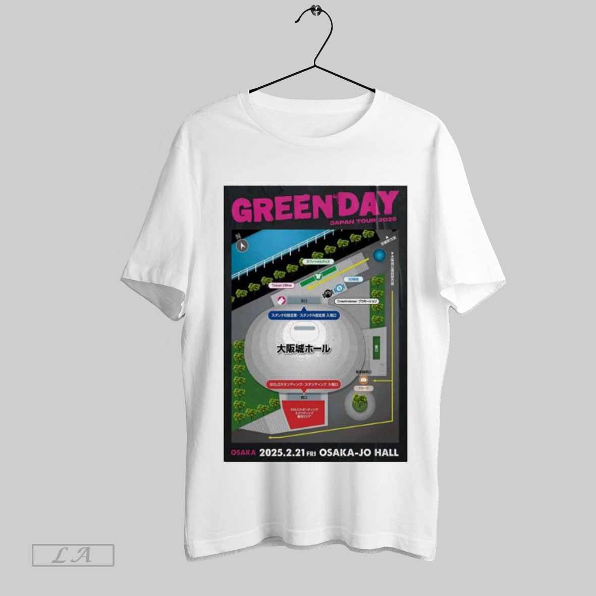 Top Green Day Japan Tour 2025 Osaka Jou Hall Feb 21 2025 Poster T Shirt Sweatshirt Hoodie Shirt | CoreVibeTees.com