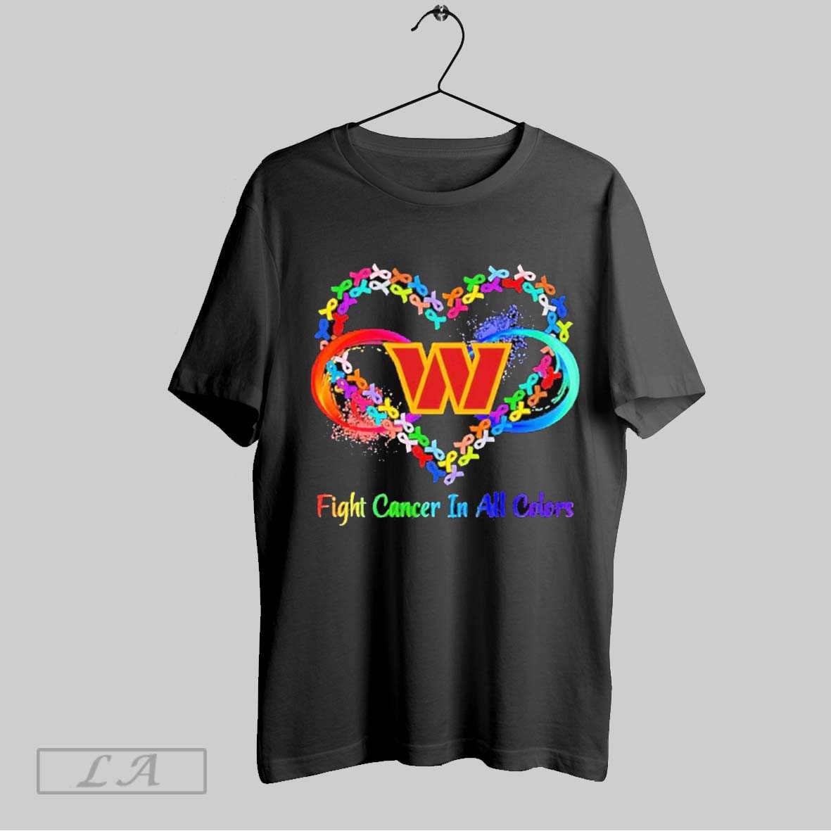Top Washington Commanders Heart Fight Cancer In All Colors Sweatshirt T Shirt Hoodie | CoreVibeTees.com