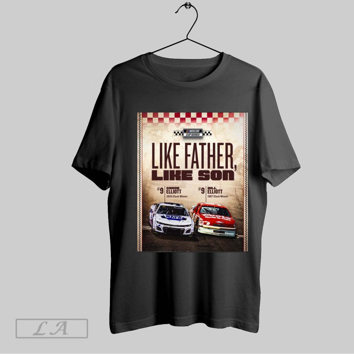 Top Poster Nascar Cup Series Like Father Like Son Chase Elliott 2025 Clash Winner Bill Elliott 1987 Clash Winner Unisex...