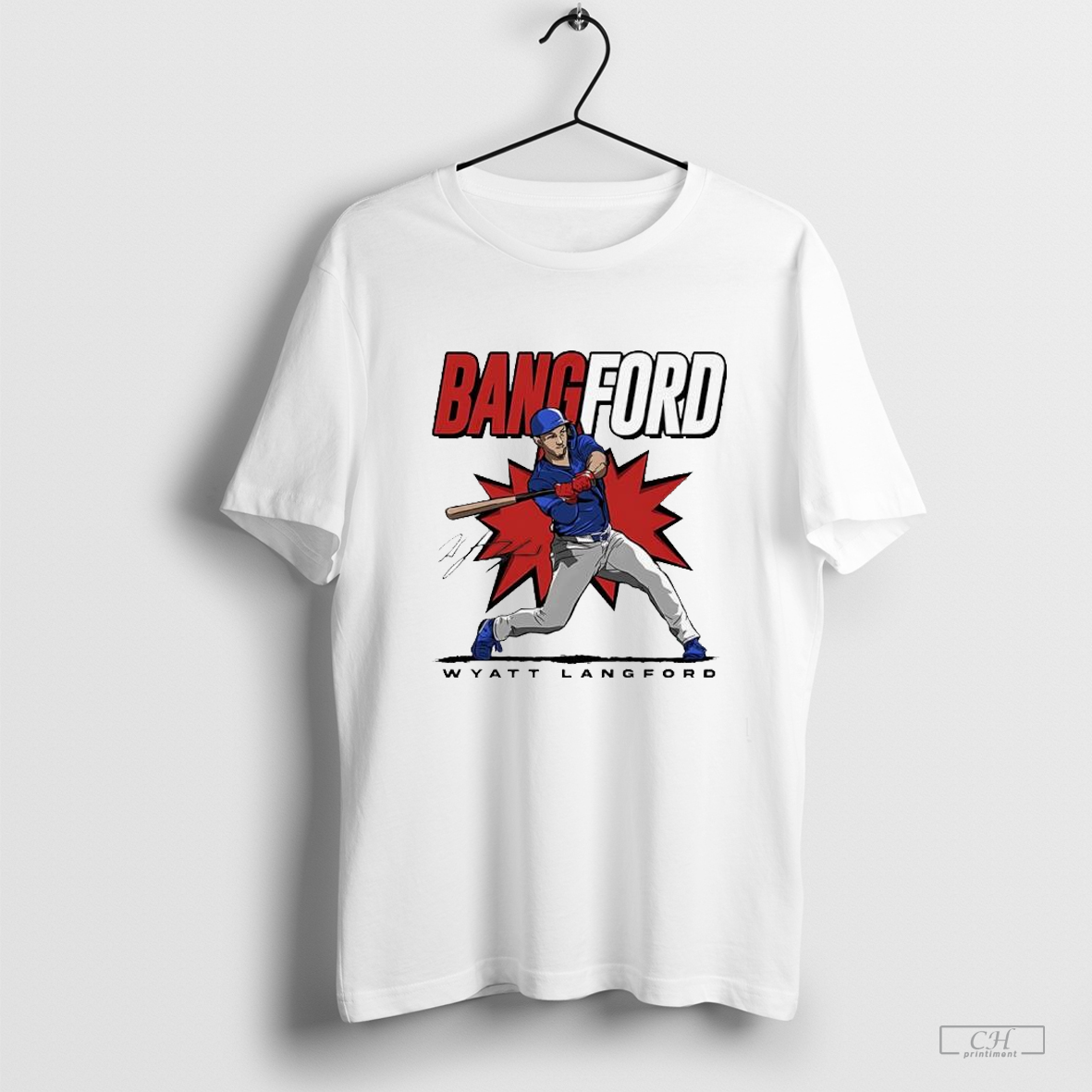 Texas Rangers Wyatt Langford Wyatt Bangford player signature shirt Hoodie, Sweatshirt | CoreVibeTees.com