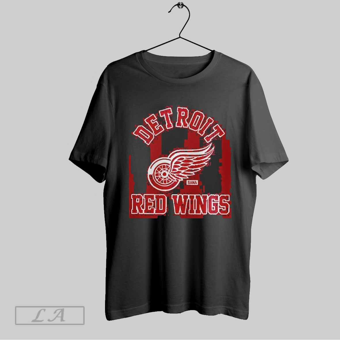 Top Detroit Red Wings X Sana Red 2025 T Shirt Sweatshirt Hoodie Shirt | CoreVibeTees.com