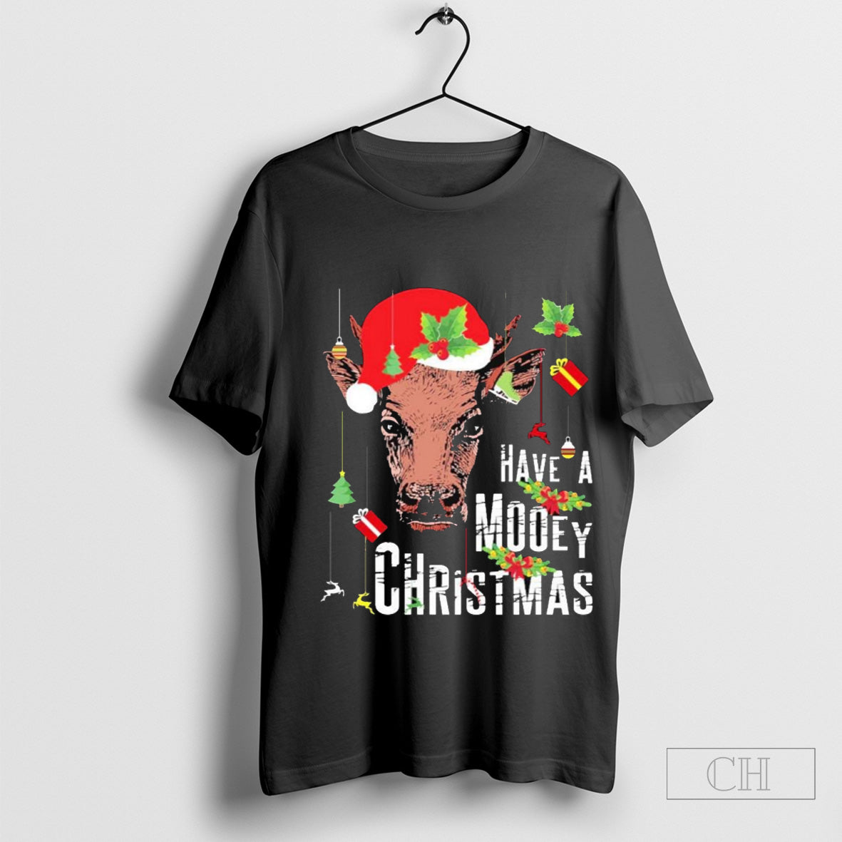 Top Cow Have A Mooey Christmas T-shirt Hoodie, Sweatshirt | CoreVibeTees.com