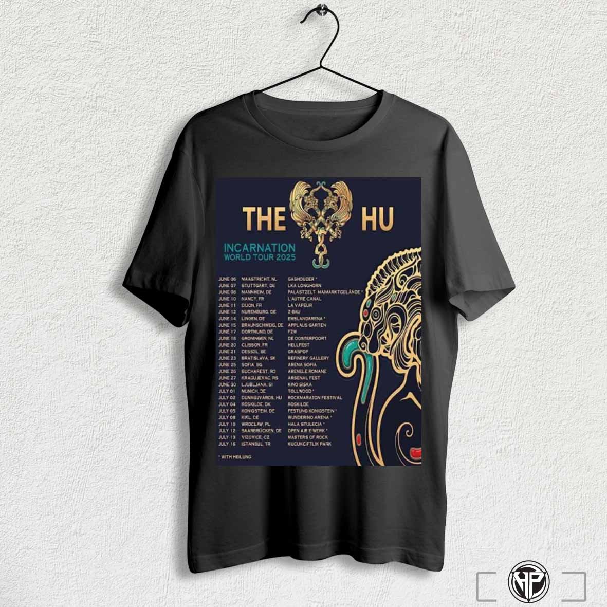The Hu Band Incarnation World Tour 2025 With Heilung Performances Scheduled On June And July Shirt Hoodie, Sweatshirt