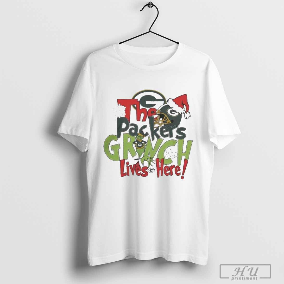 The Green Bay Packers Grinch Lives Here Christmas 2024 Shirt Hoodie, Sweatshirt | CoreVibeTees.com