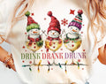 Drink Drank Drunk Shirt, Christmas Lights Shirt, Christmas Shirt, Funny Christmas Shirt, Christmas Shirt,... (Image 1)