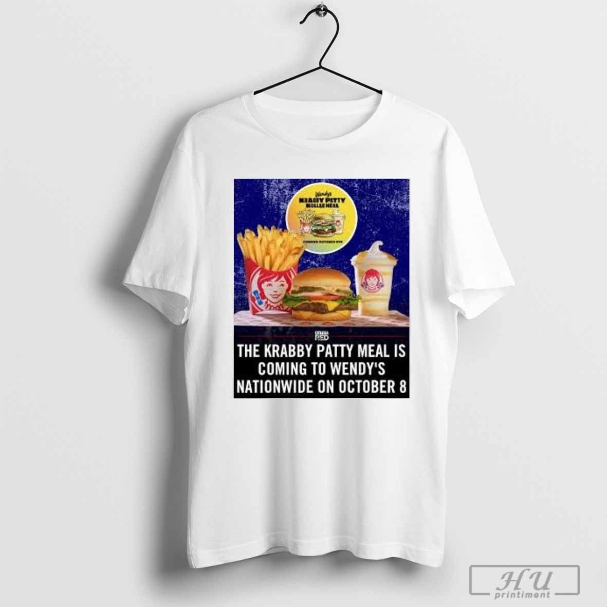 The Krabby Patty Meal Is Coming To Wendy’s Nationwide On October 8 T-Shirt Hoodie, Sweatshirt | CoreVibeTees.com
