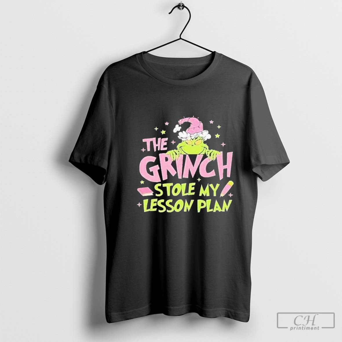 The Grinch Stole My Lesson Plan Teacher Christmas T shirt Hoodie, Sweatshirt | CoreVibeTees.com