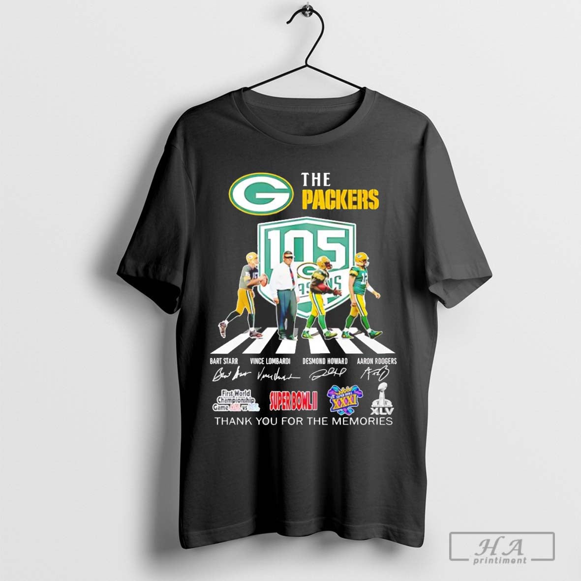 The Packers All Team Players Abbey Road Thank You Signatures Shirt Hoodie, Sweatshirt | CoreVibeTees.com