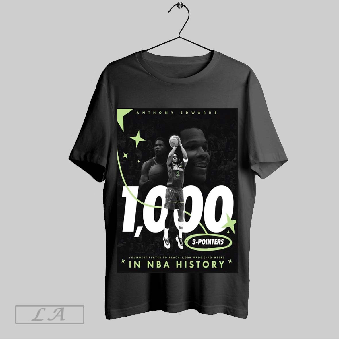 Top Minnesota Timberwolves Anthony Edwards Youngest Player To Reach 1000 Made 3 Pointers In Nba History Sweatshirt T...
