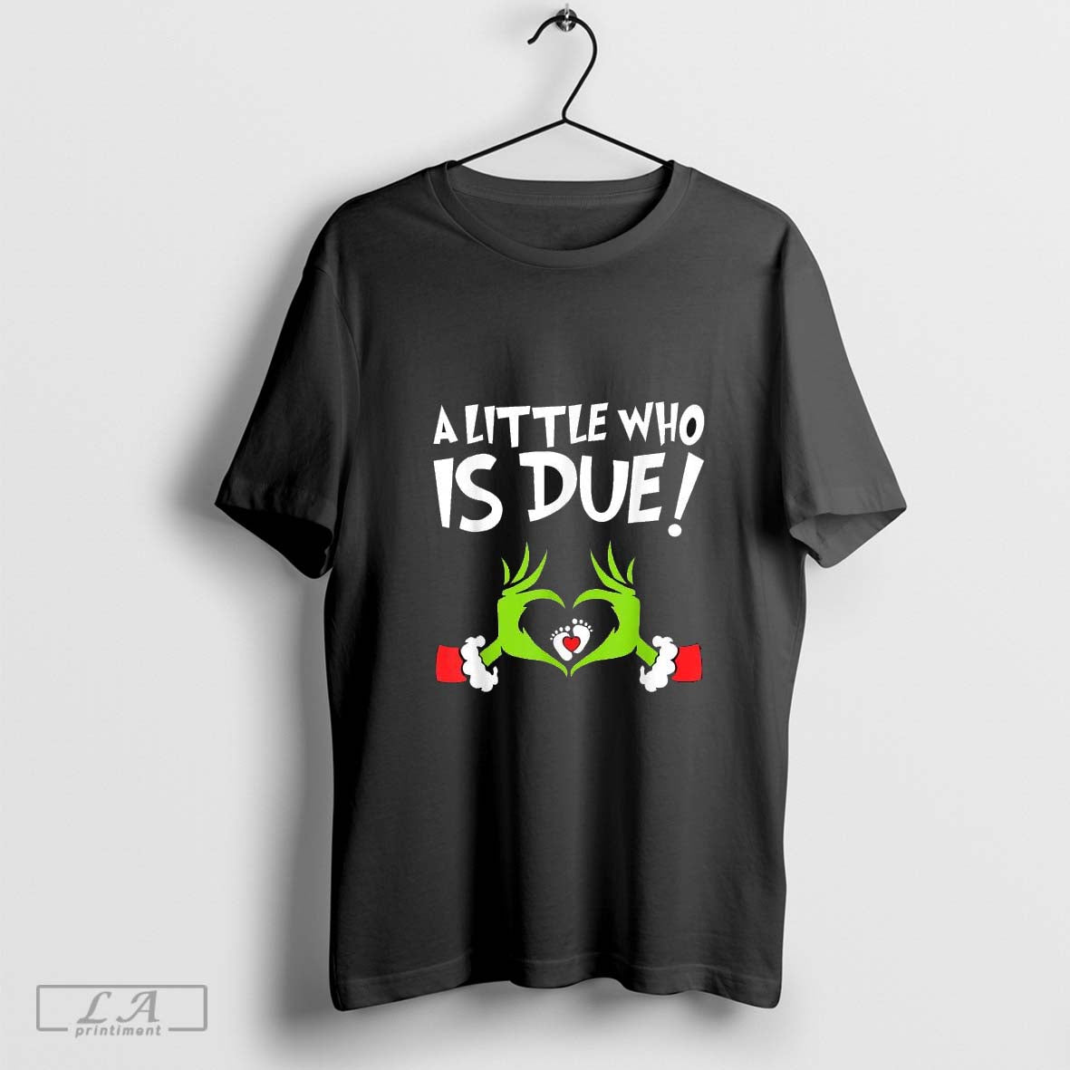 The Grinch Hands Heart Christmas Pregnancy A Little Who Is Due T-Shirt Hoodie, Sweatshirt | CoreVibeTees.com