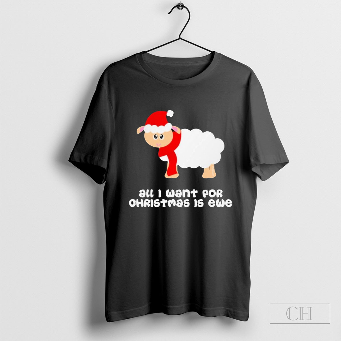 Top All I Want For Christmas Is Ewe Sheep Childrens Dark T-shirt Hoodie, Sweatshirt | CoreVibeTees.com