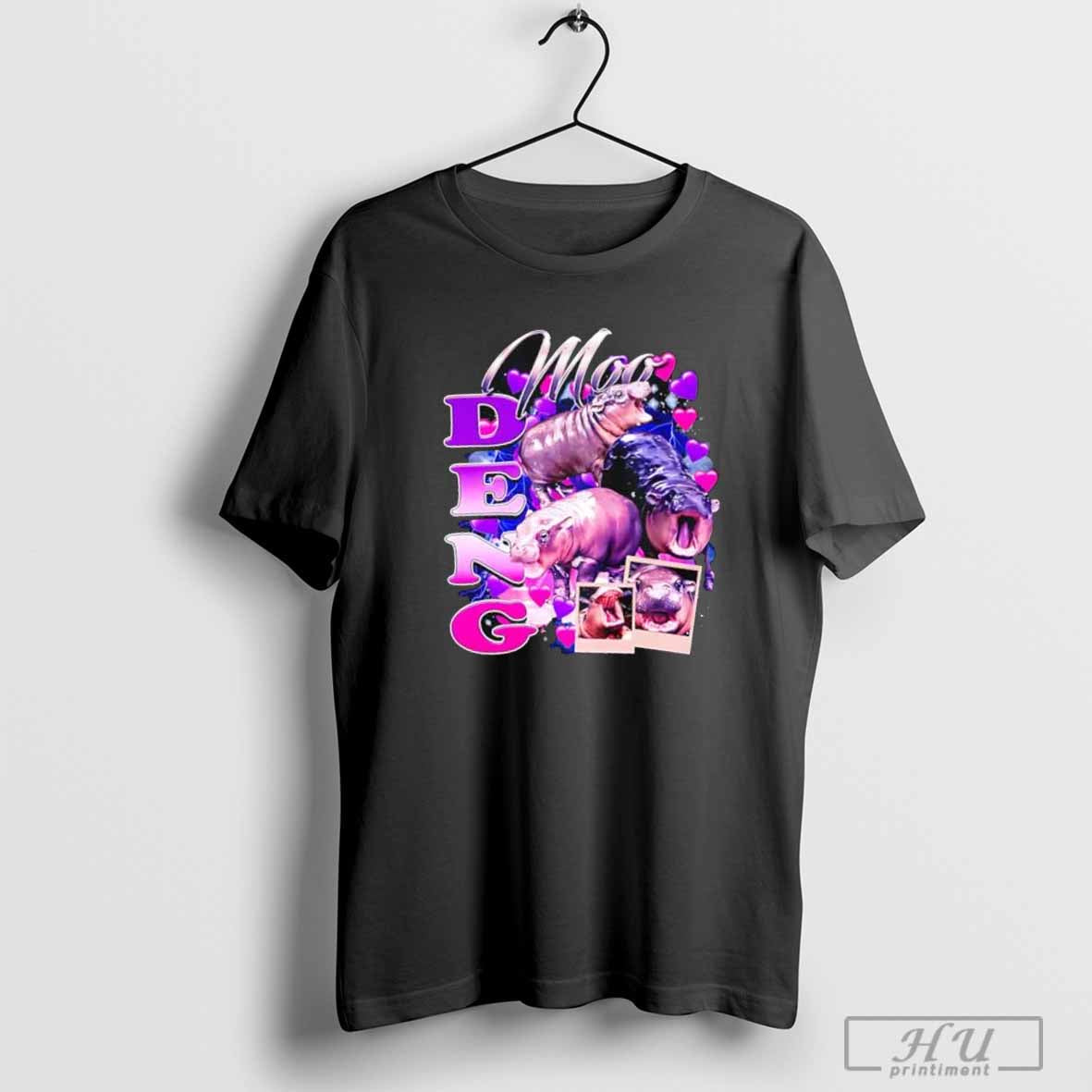 Tiny Hippo Moo Deng Graphic T-shirt Hoodie, Sweatshirt | CoreVibeTees.com