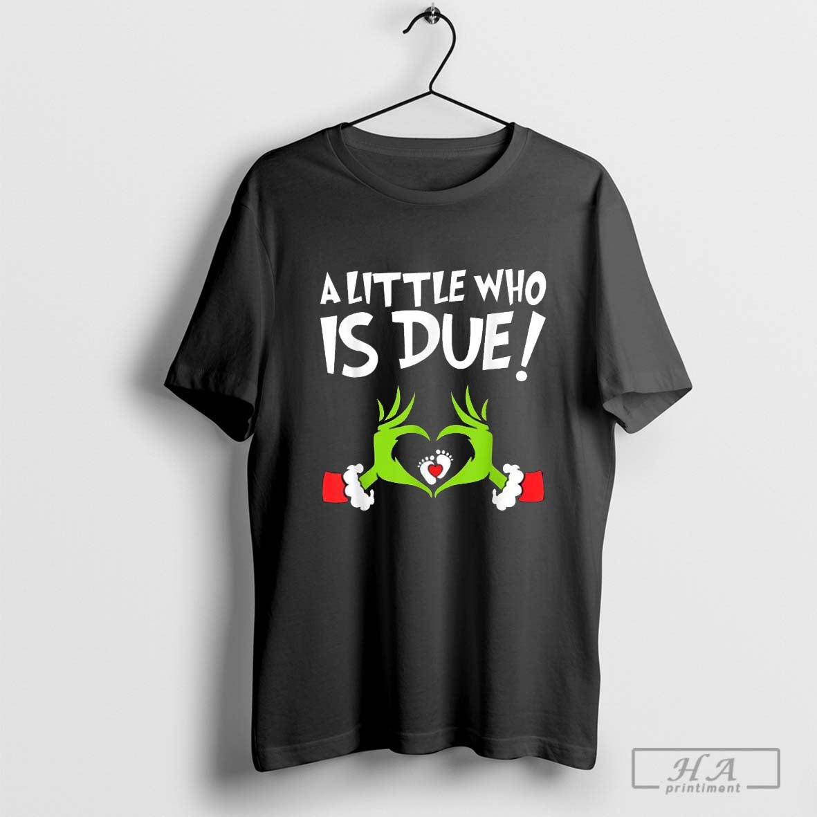 The Grinch Hands Heart Christmas Pregnancy A Little Who Is Due T-Shirts Hoodie, Sweatshirt | CoreVibeTees.com