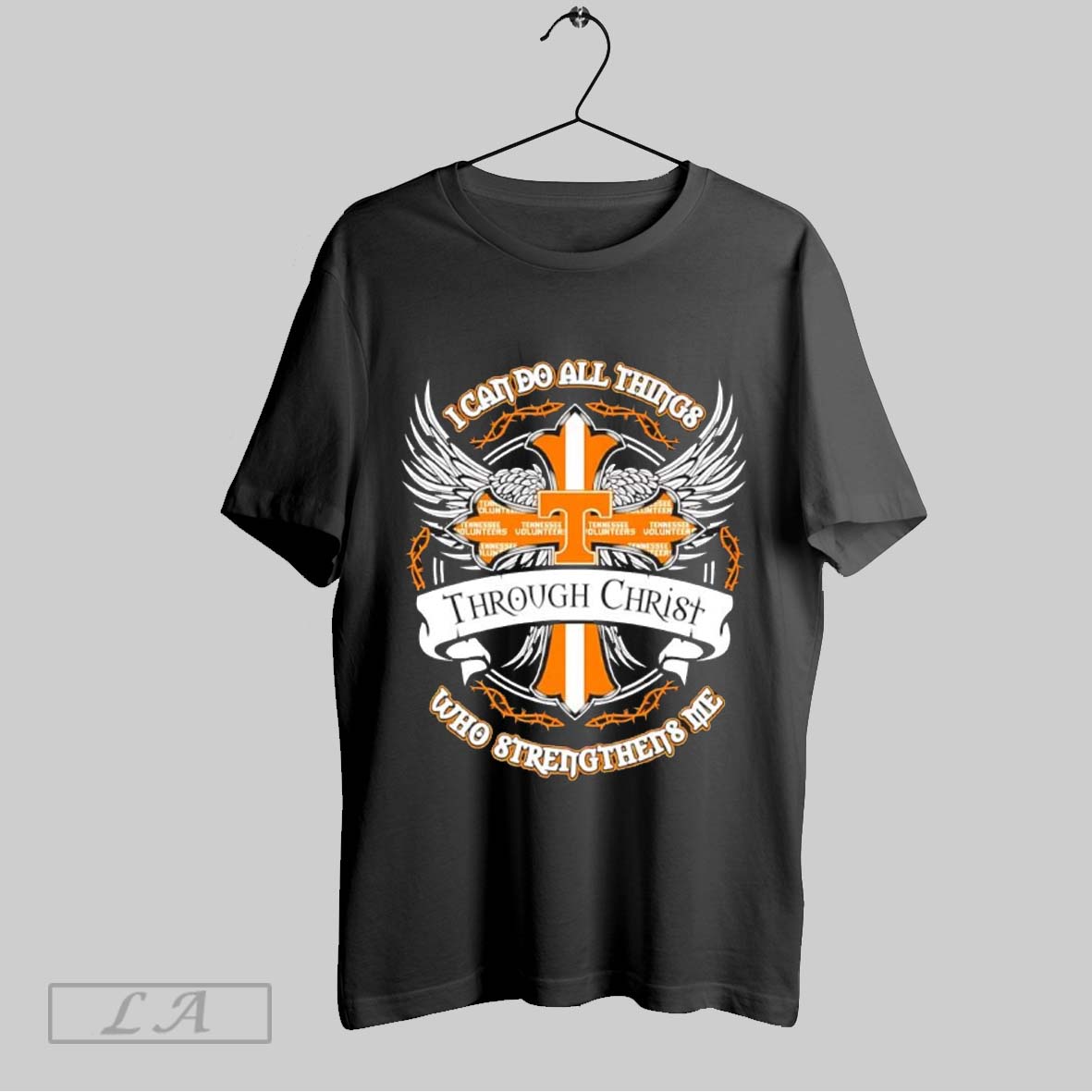 Top Cross Wings Tennessee Volunteers I Can Do All Things Through Christ Who Strengthens Me Sweatshirt T Shirt Hoodie
