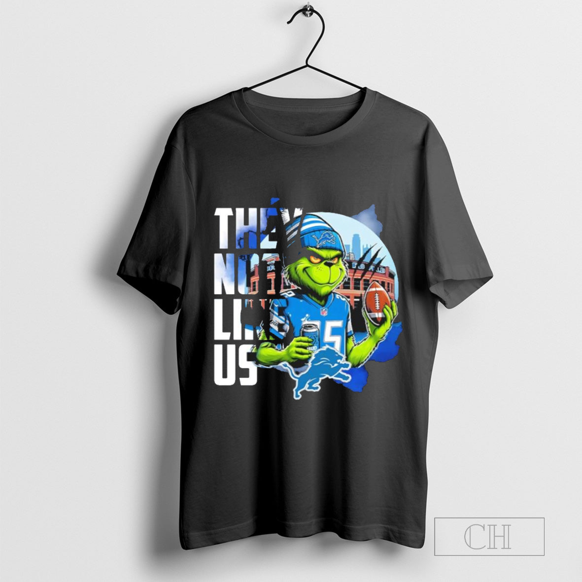 They Not Like Us Grinch X Detroit Lions Christmas Shirt Hoodie, Sweatshirt | CoreVibeTees.com