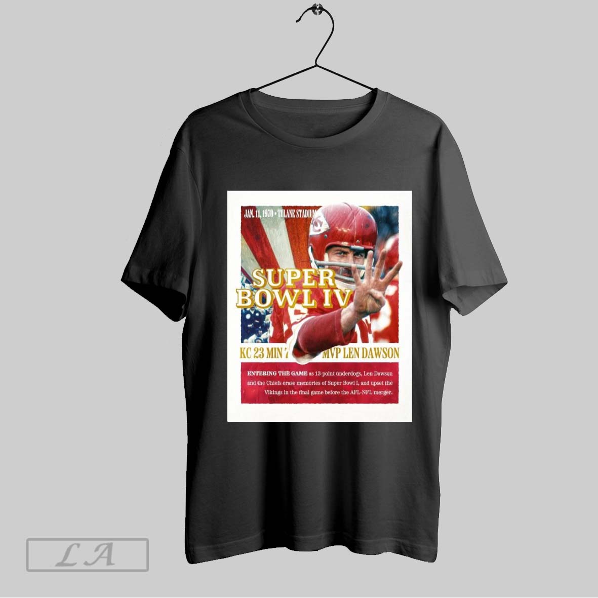 Top Poster Kansas City Chiefs Mvp Len Dawson Entering The Game As 13 Point Underdogs Jan 11 1970 Tulane Stadium Unisex...