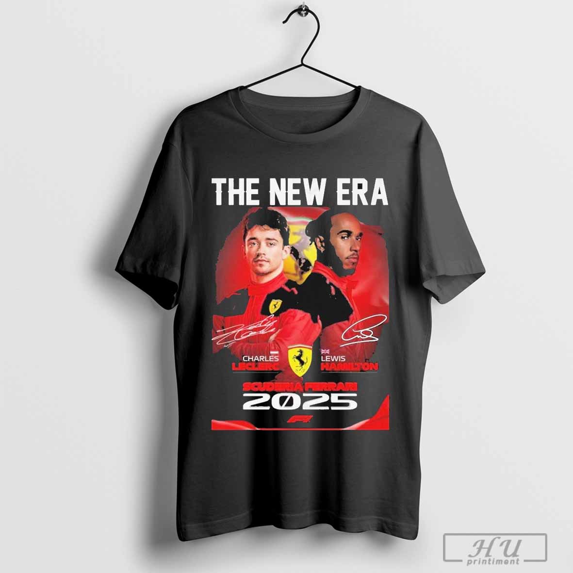 The New Era Charles Leclerc X Lewis Hamilton 2025 Signature Unisex T Shirt Hoodie, Sweatshirt | CoreVibeTees.com