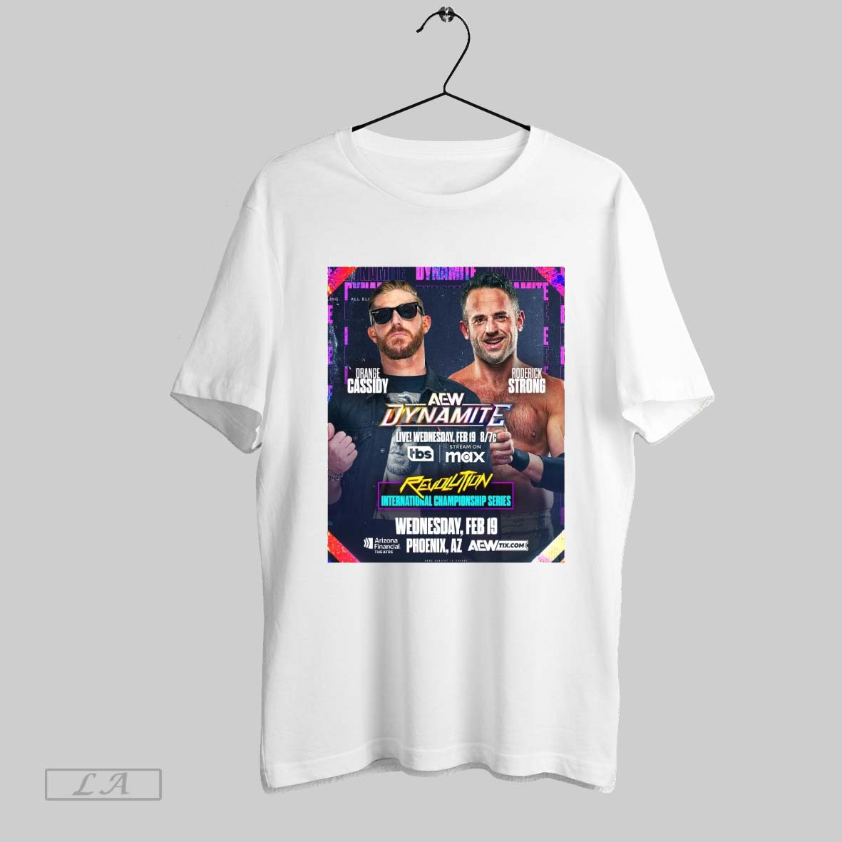 Top Aew Dynamite Cassidy Vs Roderick Revolution International Championship Feb 19 2025 Phoenix Az Poster T Shirt Hoodie,...