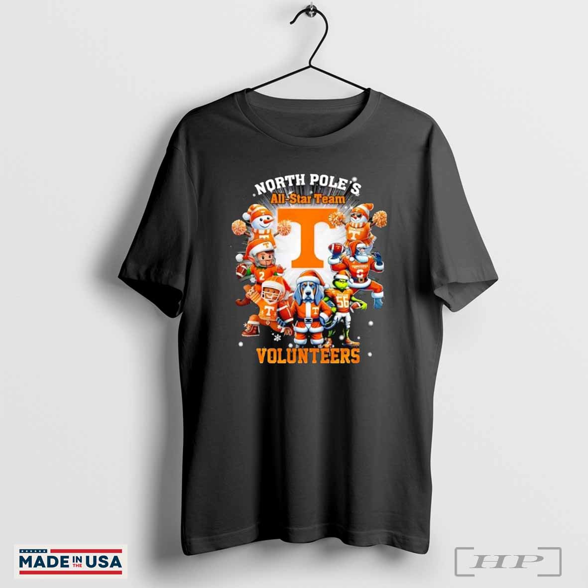 Tennessee Volunteers North Poleâ€™s All-Star Team Christmas Shirt Hoodie, Sweatshirt | CoreVibeTees.com