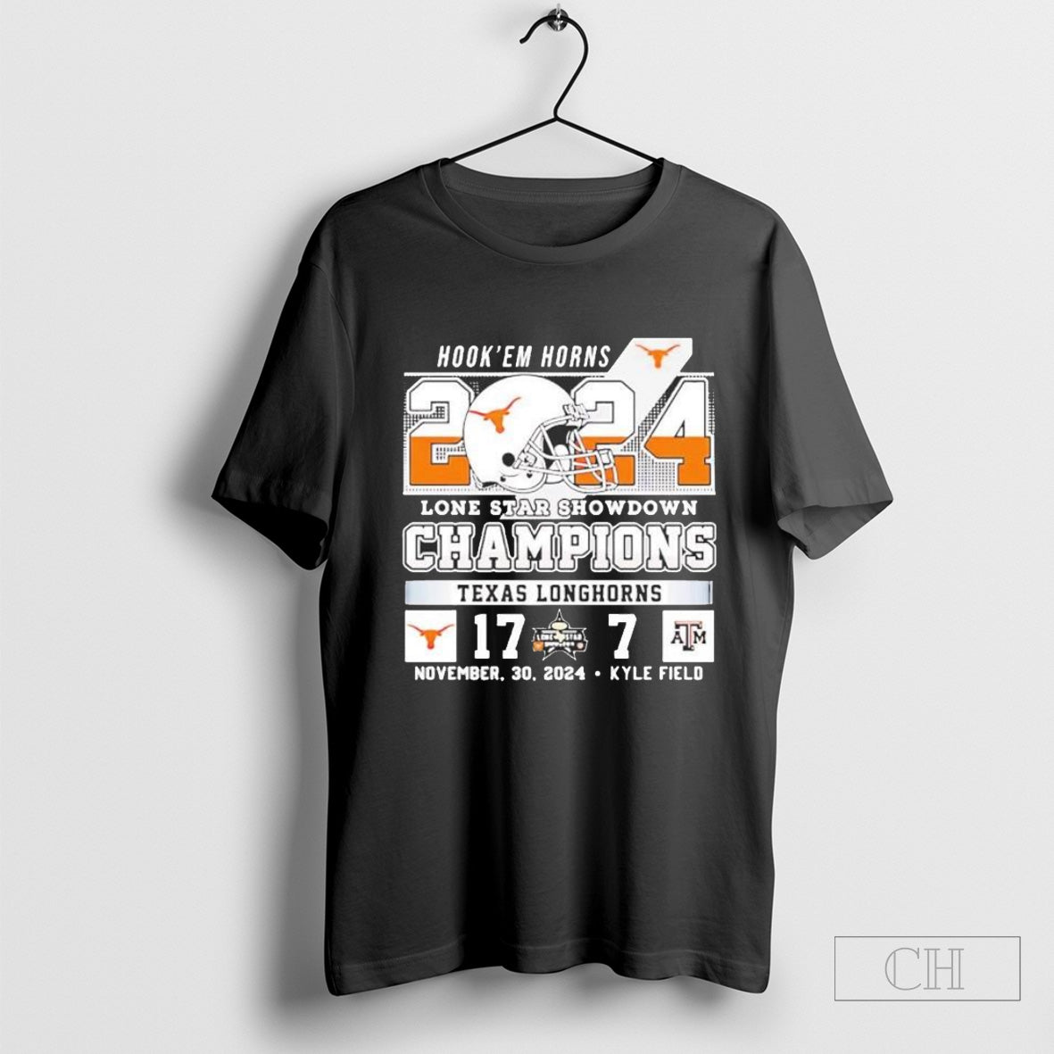 Texas longhorns hook â€˜em gig â€˜em kyle field on nov 30 2024 champion lone star showdown matchup mascot T-shirt Hoodie,...