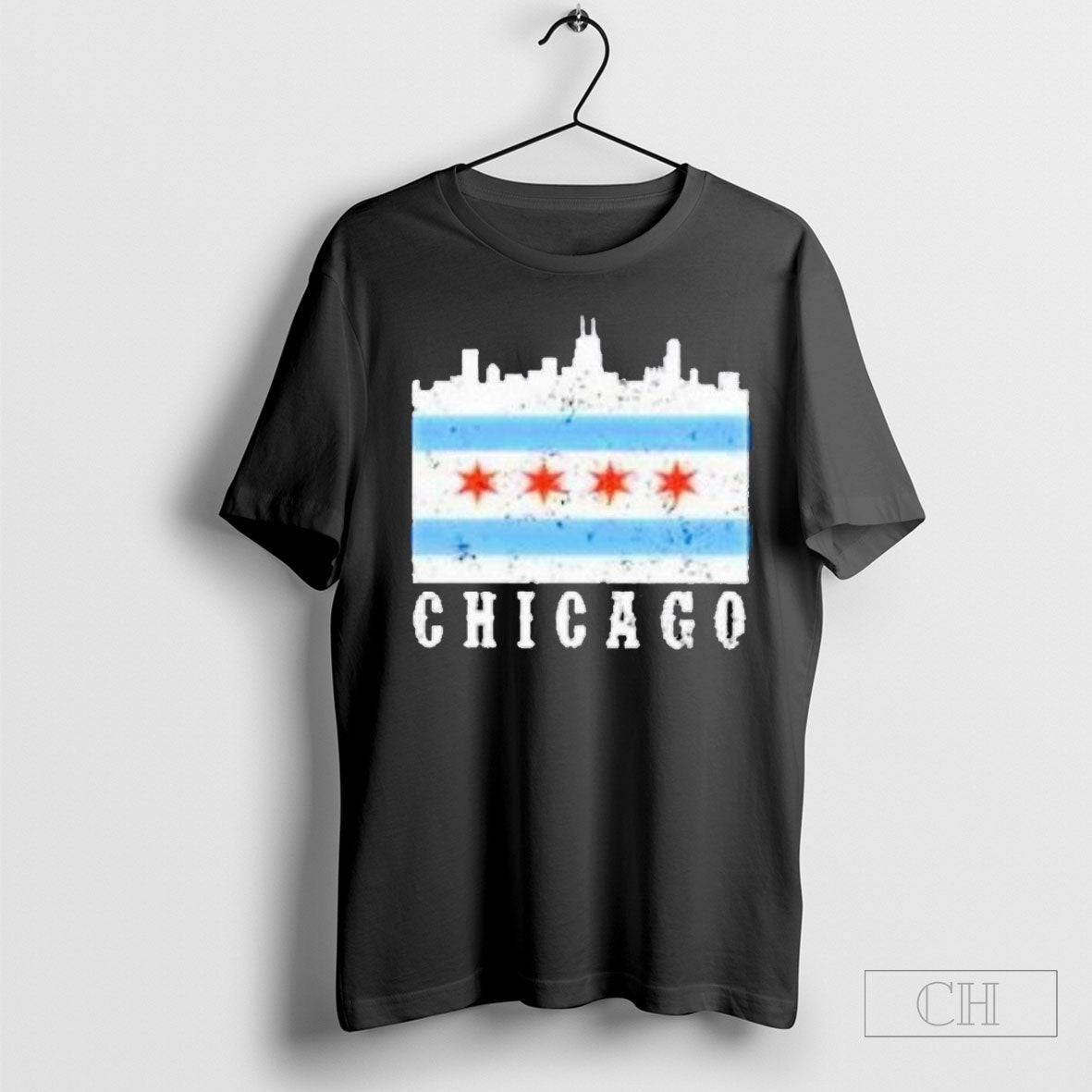 The Chicago Flag Skyline T Shirts Hoodie, Sweatshirt | CoreVibeTees.com