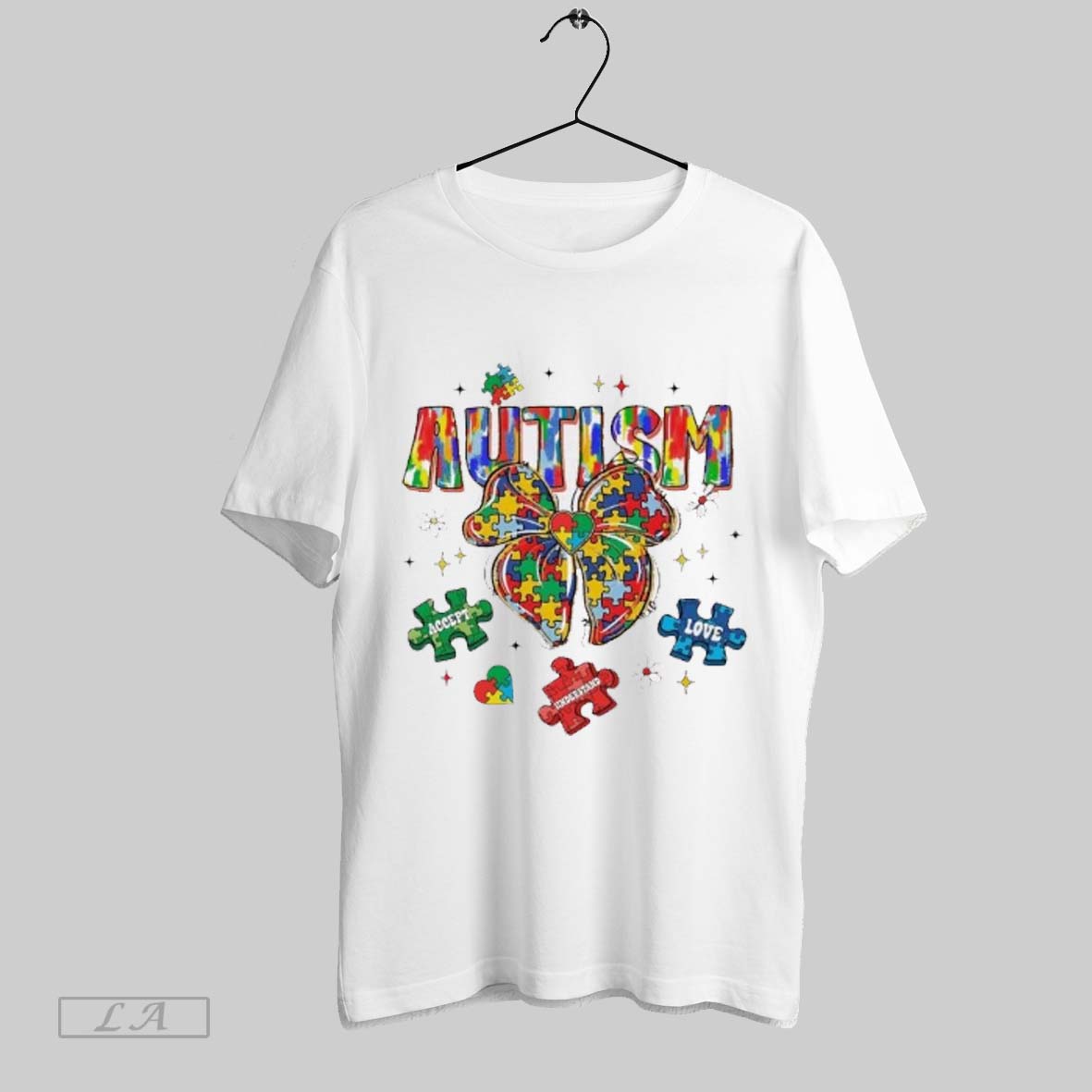 Top Glitter Colorful Autism Puzzle Coquette Bow Love Understand Accept T Shirt Hoodie, Sweatshirt | CoreVibeTees.com