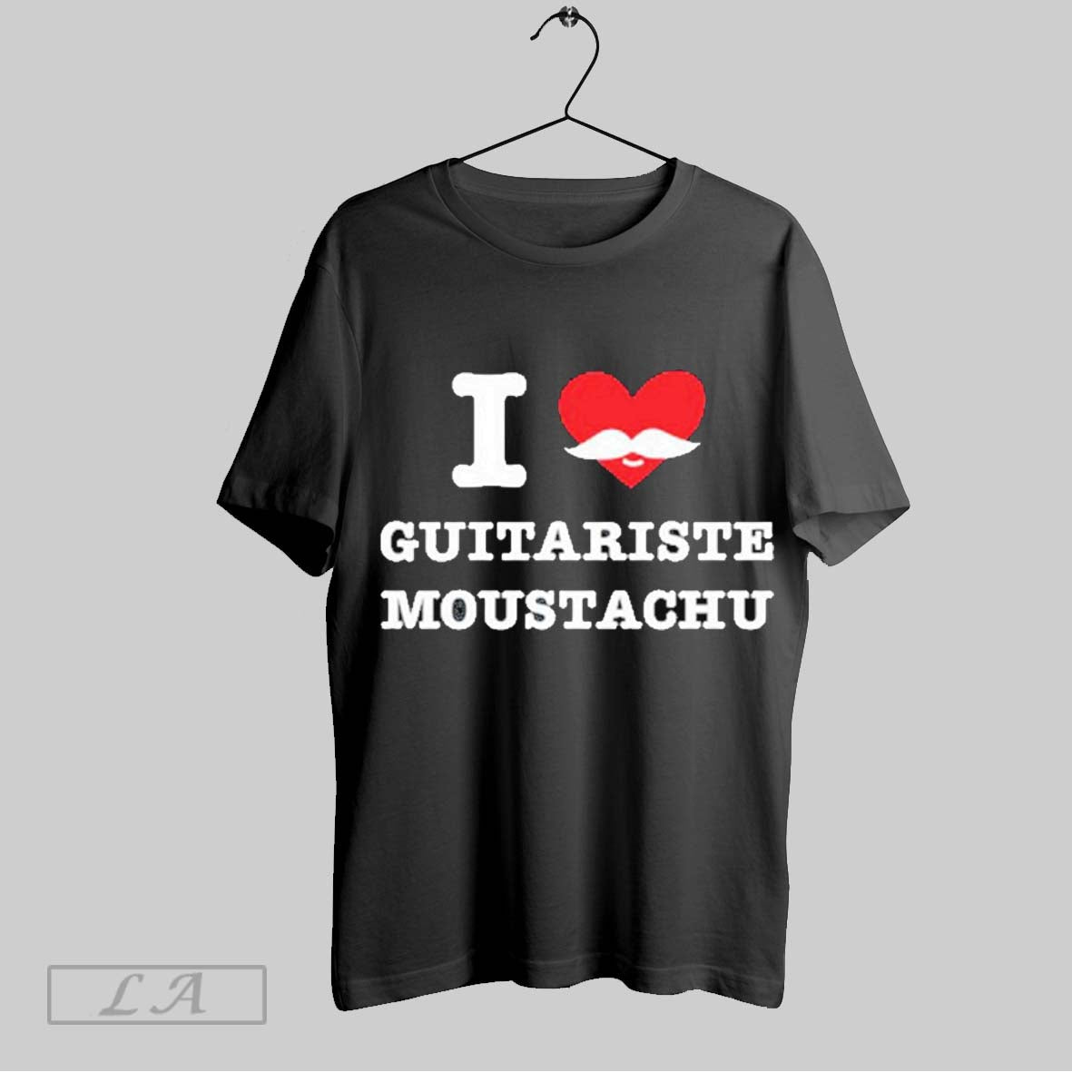 Top I Love Guitariste Moustachu T Shirt Hoodie, Sweatshirt | CoreVibeTees.com