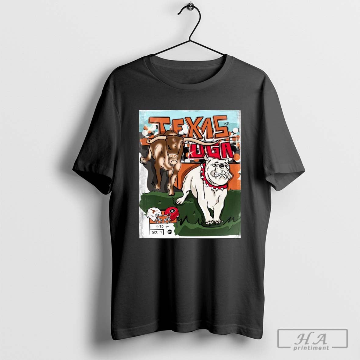 Texas Longhorns at Georgia Bulldogs October 19 2024 Art T-shirt Hoodie, Sweatshirt | CoreVibeTees.com