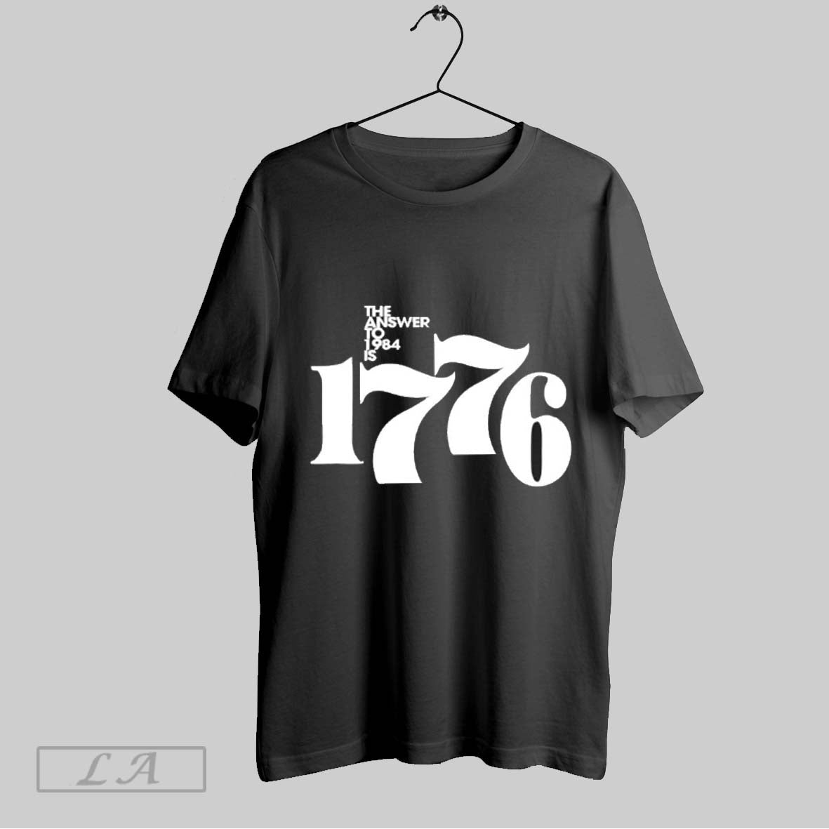 Top Merican Af Wearing The Answer To 1984 Is 1776 Retro Unisex Sweatshirt T Shirt Hoodie | CoreVibeTees.com