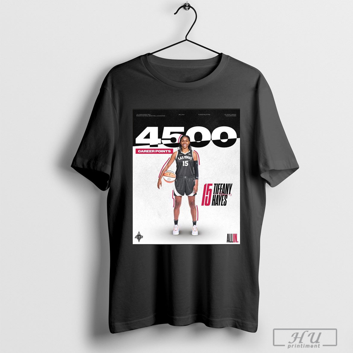 Tiffany Hayes Las Vegas Aces 4500 Career Points T-Shirt Hoodie, Sweatshirt | CoreVibeTees.com