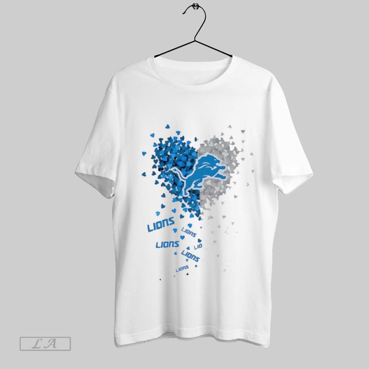 Top Hearts Detroit Lions Love Football Logo Sweatshirt T Shirt Hoodie | CoreVibeTees.com