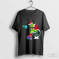 The Grinch Sitting On A Toilet Wearing A New England Patriot Toilet Miami Dolphins New York Jets Christmas T-Shirt...